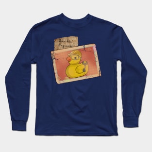 Quackin' Engineer - Vintage Rubber Ducky Trading Card Long Sleeve T-Shirt